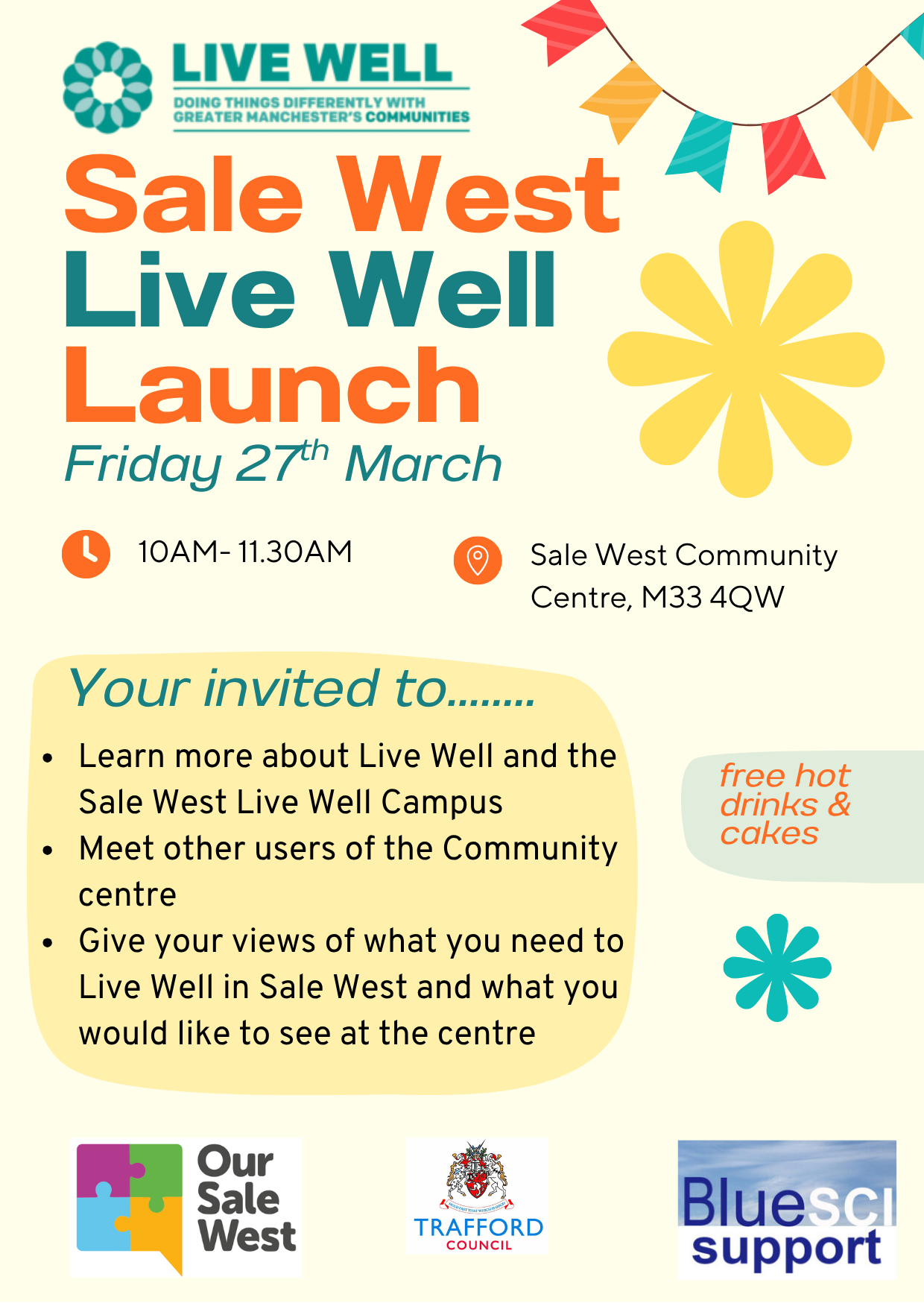 Sale West Live Well Launch! Friday 27th March 10am – 11.30am