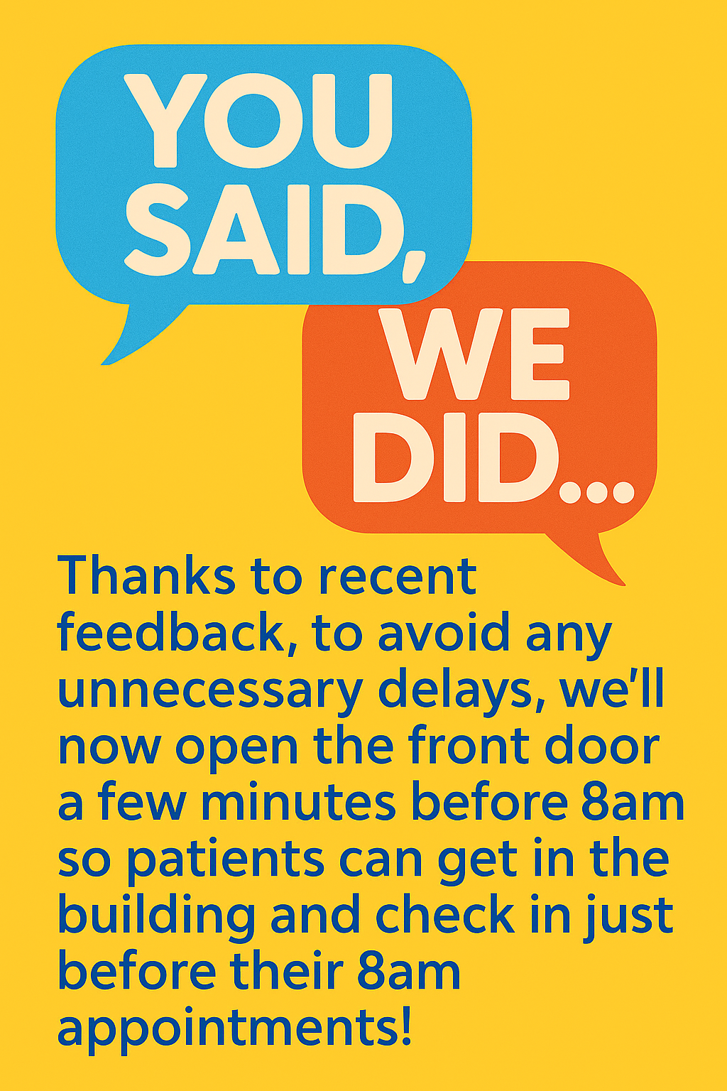 You said, we did.. January 2026