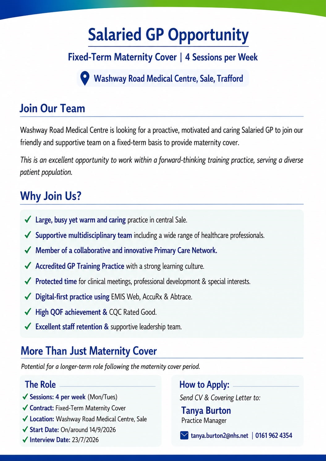 Salaried GP Opportunity 